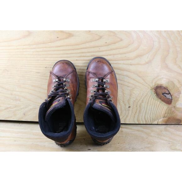 Doc Martens Boots Mens 7 Brown Leather Steel Toe Safety Ankle Womens 9 - Picture 4 of 10